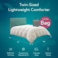 thumbnail image 3 of Sleepgram Twin Sized Pre Shrunk All Season Embroidered Cotton Comforter, White, 3 of 8