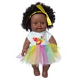 thumbnail image 3 of Vinilo Toy HUOGUO para bebés africanos negros de 31 cm con pelo rizado, 3 of 5