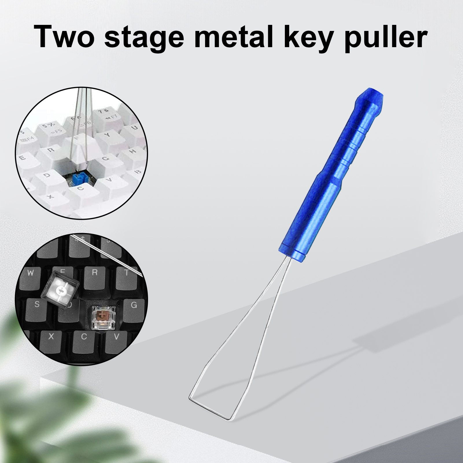 NEWLIS Twosection Type Keycap Puller Flexible High Performance Metal Keyboard Key Cap Cleaning