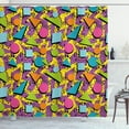 thumbnail image 1 of Ambesonne Vintage Shower Curtain, Funky Geometric Style, 69"Wx84"L, Multicolor, 1 of 3