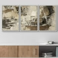 thumbnail image 2 of wall26 Framed Canvas Print Wall Art Set Grunge Tan Black Paint Stroke Landscape Abstract Shapes Illustrations Modern Art Decorative Multicolor for Living Room, Bedroom, Office - 24"x36"x3 W, 2 of 5