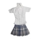 thumbnail image 1 of Camisa abotonada y falda para cosplay, estilo retro, miniatura, ropa de moda, 1/6 falda violeta, 1 of 9