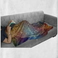 thumbnail image 6 of Abstract Soft Flannel Fleece Blanket, Highly Detailed Floral Oriental Pattern on Geometric Colorful Background Artwork, Cozy Plush for Indoor and Outdoor Use, 50" x 60", Multicolor, by Ambesonne, 6 of 6