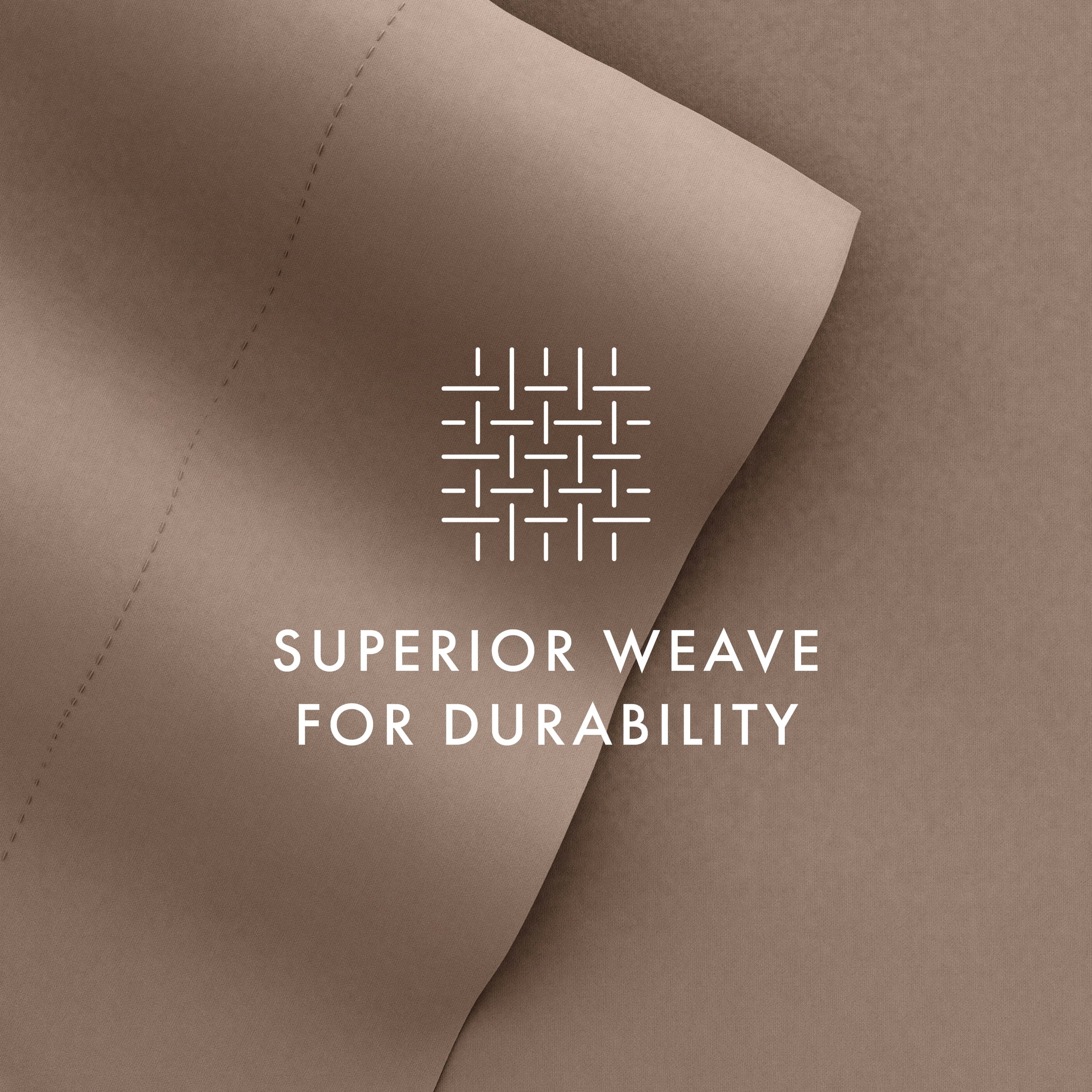 Noble Linens 4 Piece Solid Microfiber Bed Sheet Set, Taupe, California King