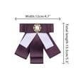 thumbnail image 2 of INSPIRE CHIC Women's Bowknot Ribbon Bow Brooch Elegant Blue Pin Bow Tie for Wedding Ceremony Purple with Beads, 2 of 4