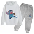 thumbnail image 3 of Ropa para niños, tendencia, chándal cálido, otoño, estampado de dibujos animados de anime, sudadera con capucha para niños y niñas, conjunto de traje de dos piezas y pantalones, 3 of 5