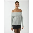 thumbnail image 3 of Off Shoulder Knitted Sweater, 3 of 6