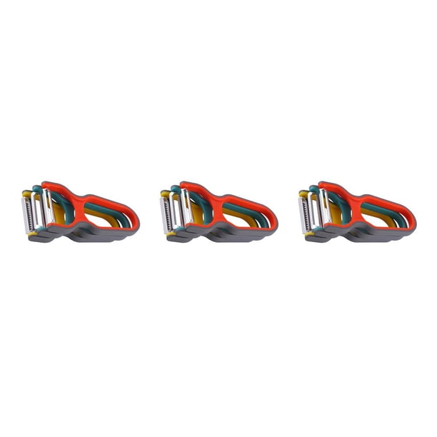 Pelador de alimentos Matsuzay 3 unids/set Acero inoxidable Mango antideslizante Manual cocina herramienta para pelar Color aleatorio