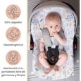 thumbnail image 2 of Nap Baby nda para Porta Bebé, Silla para Bebé ó Autoasiento con resorte ajustable, en 100% algodón, hipoalargénica - Flores, 2 of 5