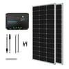 Renogy 200W 12V Solar Panel Monocrystalline Off Grid Starter Kit with 30A Wanderer Charger Controller for RV, Boats, Trailer, Camper, Marine ,Off-Grid System