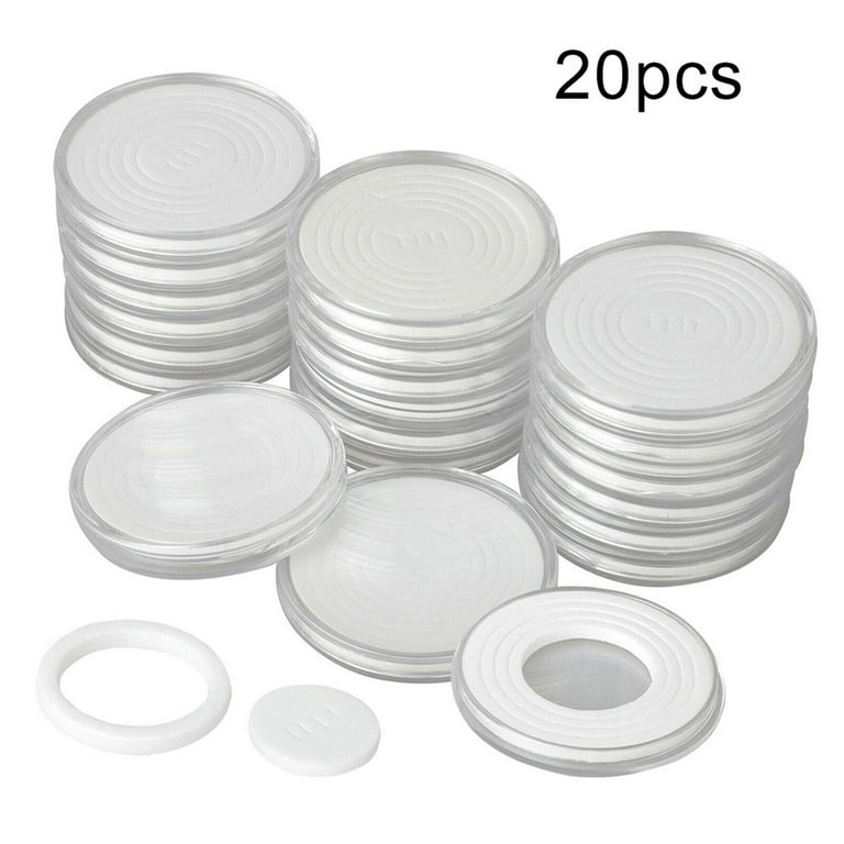 100 Pieces 30mm Coin Capsules Round Plastic Coin Holder Case with Storage  Organizer Box for Coin Collection Supplies
