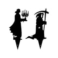 thumbnail image 2 of Party Card Insertion Under $10 "A Gothic Confrontation: A Grim In A Loose Robe In A Garden And An Elegant Count Holding A Flickering Candle This Decoration Is Both Elegant And Terrifying", 2 of 4