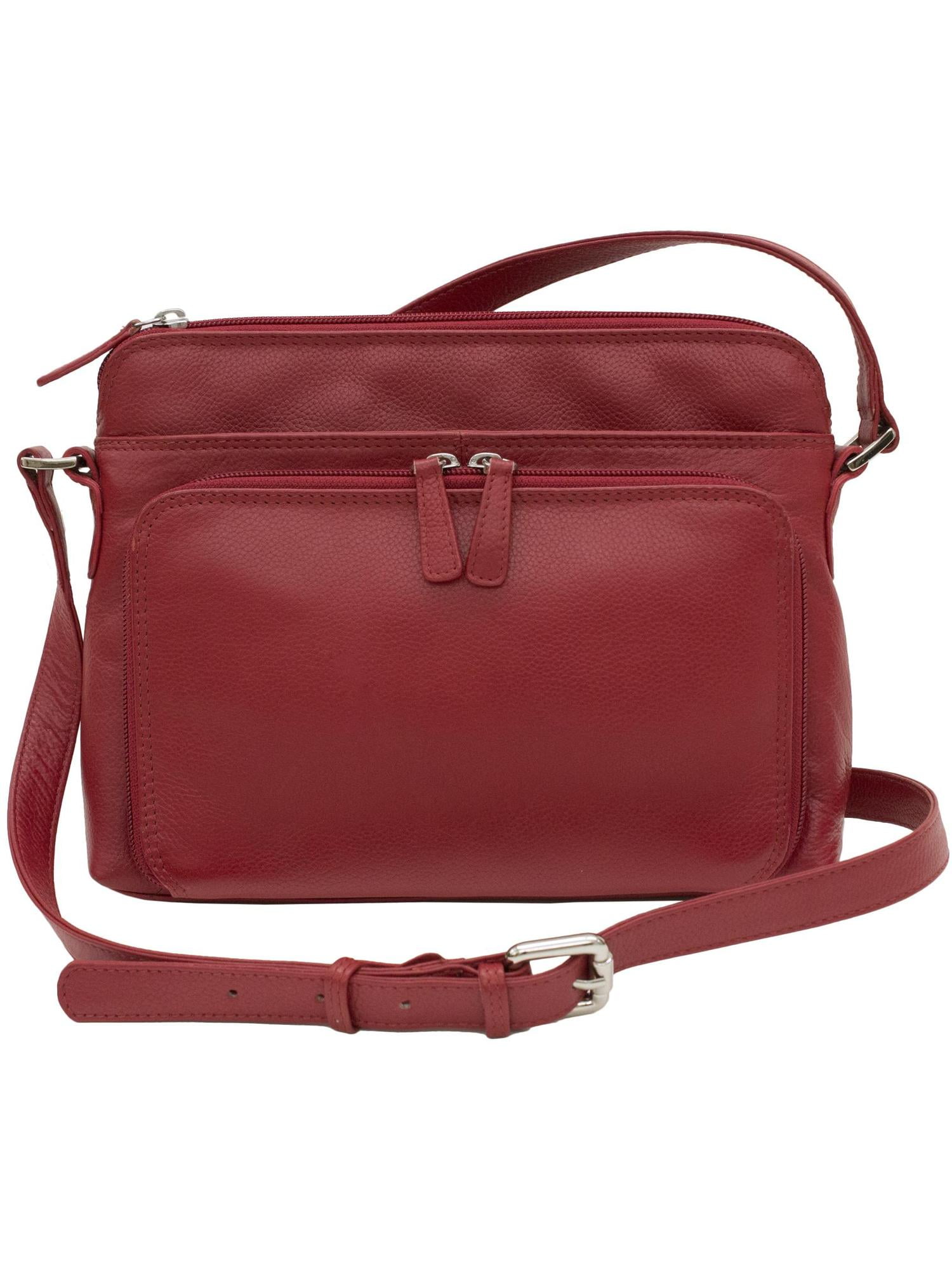 CTM Size one size Women's Leather Shoulder Bag Purse with Side