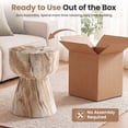 thumbnail image 5 of Dayalane Round Faux Stone Side Table, 15.5" Modern Hourglass End Table Indoor Outdoor, Brown Amber Look Accent Drink Stool for Living Room Patio, Fully Assembled, 5 of 11