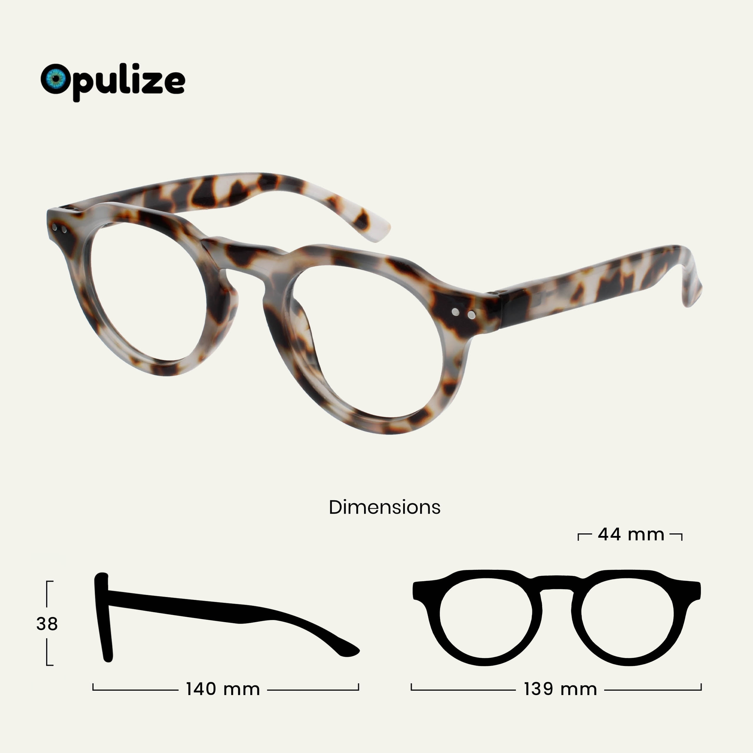 OPULIZE RIO Blue Light Blocking Reading Glasses - 2-Pack - Flat Top Frame - Brown & Blue Tortoiseshell - Unisex - Spring Hinges - BB53-23 - +2.00