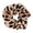 Tan Black Splotch, variant on Jumbo Satin Hair Scrunchie, Patterned Elastic Hair Tie