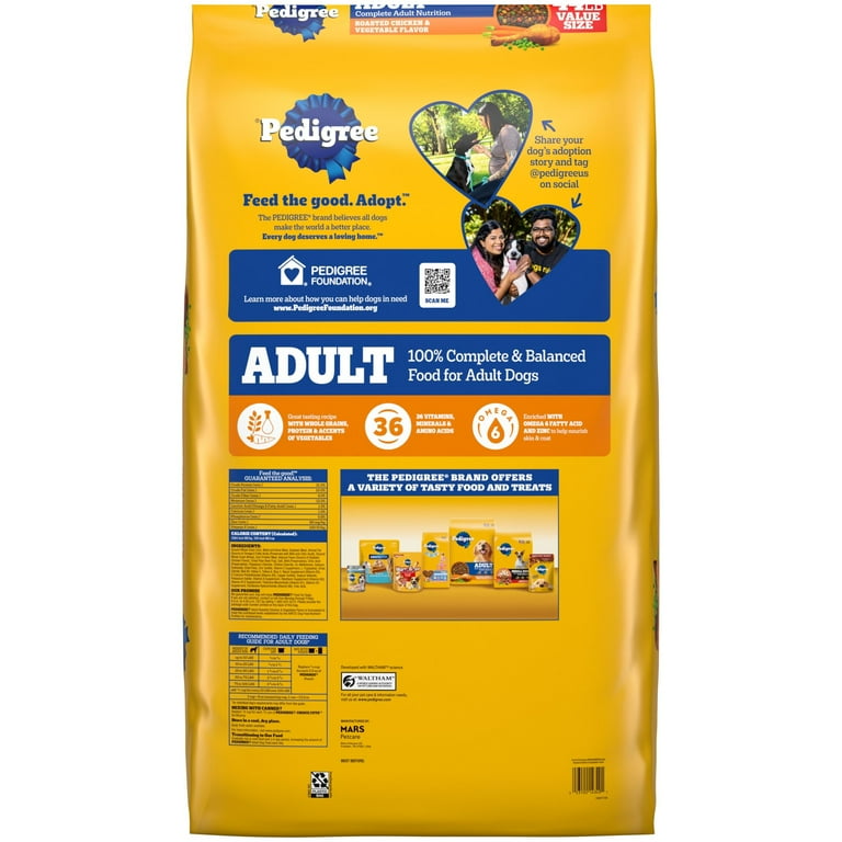 PEDIGREE® Dry Dog Food Adult Roasted Chicken, Rice & Vegetable Flavor 44 lb PEDIGREE® Dry Dog Food Adult Roasted Chicken, Rice & Vegetable Flavor 44 lb