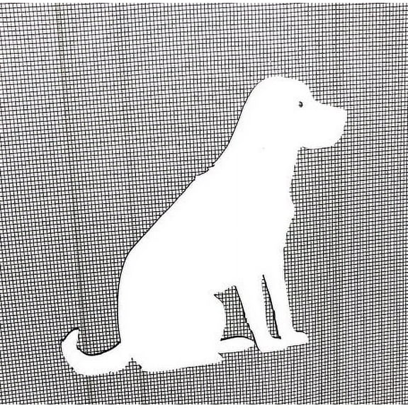 DCentral Labrador Dog Flexible Screen Magnet: Double-Sided. Bright White-Easier to See Day & Night. Decorative. Helps to Stop Walking into Screens, Covers Small Tears in Screens. Size 5.5" x 4.7"