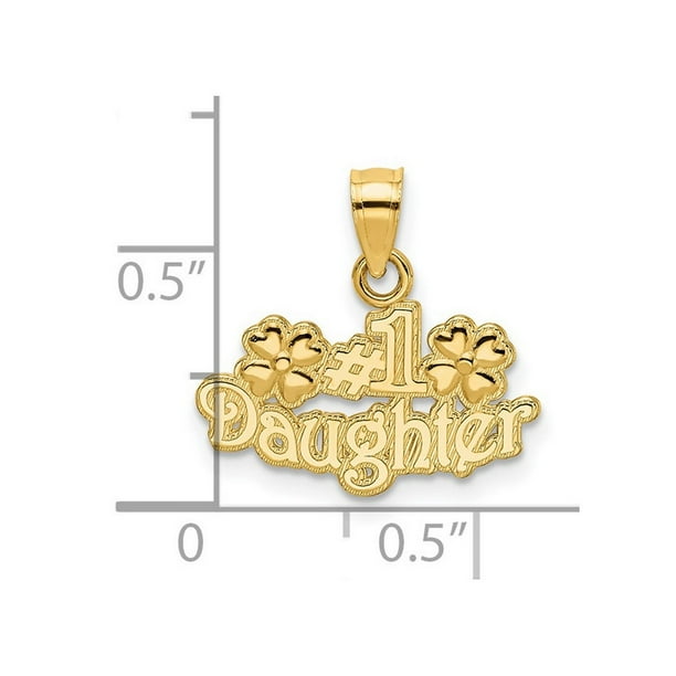 14k gold retailer #1 daughter pendant