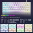 thumbnail image 3 of Mini 60% Gaming Keyboard, Upgrade RGB Backlit 61 Key Ultra-Compact Keyboard, TS91 Ergonomic Waterproof Mechanical Feeling Office Computer Keyboard for PC, MAC, PS4, Xbox ONE Gamer(White), 3 of 4