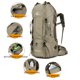 thumbnail image 2 of Mochila impermeable Bseash 60L para senderismo y camping con cubierta para lluvia, 2 of 9