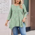 thumbnail image 3 of Oplxuo Plus Size Tops for Women 3/4 Sleeve Shirts Tunic Tops to Wear with Leggings Loose Fit Summer Fall Clothes, 3 of 4