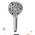 thumbnail image 2 of Cabezal de ducha Cabezal de ducha de mano ajustable de 9 velocidades Cabezal de baño de alta presión Rociador de agua de plástico, Tipo 1 AweSitey HA006626-01B, 2 of 6