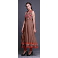 thumbnail image 3 of Bimba Dark Rose Brown Floral Indian Kurtis For Women Solid Readymade Anarkali Dress Printed Indian Kurti Medium, 3 of 6