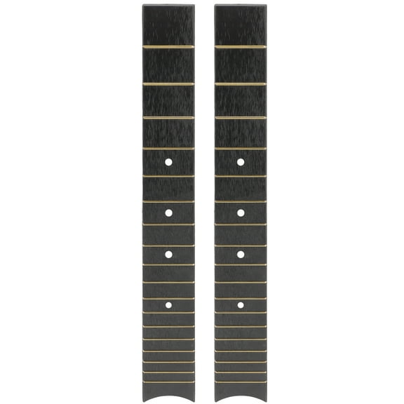 Guitar Fretboard Replacement for Acoustic Guitar Black ABS Material 2 Pieces