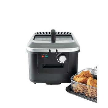 Mainstays 4L Deep Fryer, Stainless Steel Lid, Electric, 1800 Watts