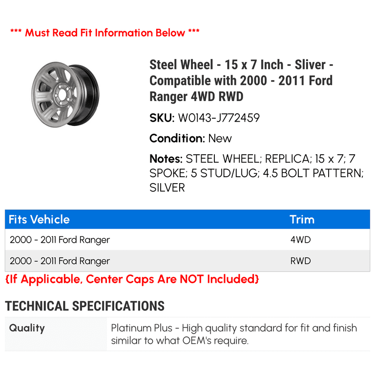 Ford Ranger Wheel Bolt/lug Pattern Chart (1982 2023), 56% OFF