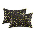 thumbnail image 2 of Haosy Satin Pillowcase for Hair and Skin Standard Cooling Silk Pillow Case with Envelope Closure Cartoon Black Cats 20"x30", 2 of 9