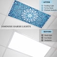 thumbnail image 4 of 1 Pack Abstract Art Fluorescent Light Covers for Ceiling Lights Blue Gradient Floral 3D Geometric Stars Modern Magnetic Ceiling Light Covers Overhead Light Filters for Office Classroom Home, 4 of 9