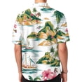 thumbnail image 7 of Hawaiian Mens Shirts Short Sleeve Ocean Wave Print Button Down Shirts Casual Stylish Beach Vacation Blouses, 7 of 7