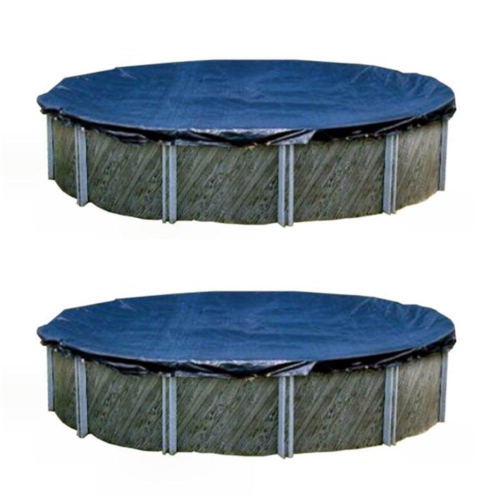 Swimline 33 Foot Heavy Duty Round Above Ground Winter Pool Cover, Blue