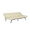 DHP Emily Sectional Futon Sofa Bed with Convertible Chaise Lounger