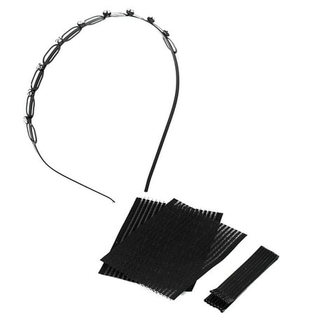 Unique Bargains Oval Shaped Rhinestone Inlaid Hair Hoop Bangs Paste Hairpin Hairstyle Tool