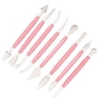thumbnail image 1 of QJUHUNG 8-in-1 Cake Decorating Sugarcraft Modelling Sculpting Tools Kit (Pink), 1 of 5
