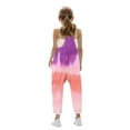 thumbnail image 3 of Eltusu Girls Overalls, Comfy Stretchy Casual Sleeveless Kids Jumpsuit Romper Purple Size 11-12 T, 3 of 6