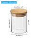thumbnail image 2 of Frasco de vidrio Uxcell de 6.8 oz con tapa de bambú hermética, contenedor de cocina de vidrio, frasco de almacenamiento de alimentos claro, 2 paquetes (8x6.5cm), 2 of 6