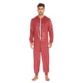 thumbnail image 2 of IAUYY Unisex Adult Onesie Pajamas Ultra-Soft Crystal-Soft Fabric, Halloween Adult Onesie Pajamas Adults,With a Zipper Plus Size Onesie Pajamas, Rose Logo, 2 of 7
