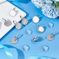 thumbnail image 2 of 30 Sets 304 Stainless Steel Leverback Earring Hooks 18mm Flat Round Blank Earring Cabochons Bezel Tray Metal Leverback Earring Accessories for DIY Dangle Earring Jewelry Making Tray 18mm, 2 of 6