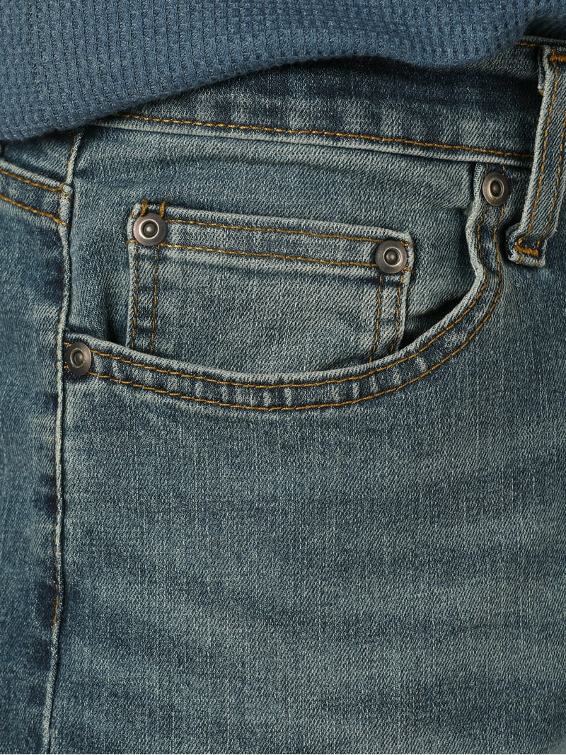 George Men's Bootcut Jeans, Slim Fit, Low Rise, 5-Pocket Denim in