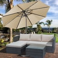 thumbnail image 2 of Mondawe 9ft Patio Umbrella 32 LED Solar Light Market Umbrella Taupe with Tilt and Crank, 2 of 11