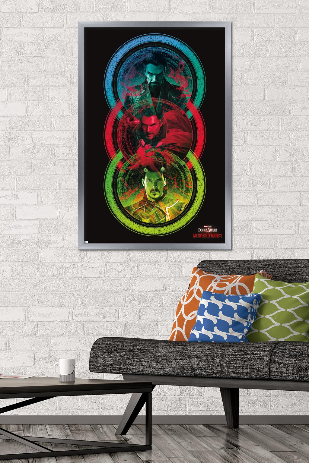 Marvel Doctor Strange in the Multiverse of Madness - Tricolor Wall Poster, 22.375" x 34" Framed