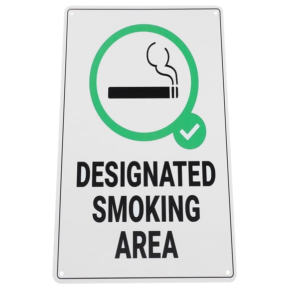 OUNONA Indoor Smoking Area Sign Iron Multi Identification 1Pcs