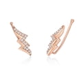 thumbnail image 2 of 0.15 Cttw Diamond Earrings in Rose Gold Plated Sterling Silver, 2 of 4