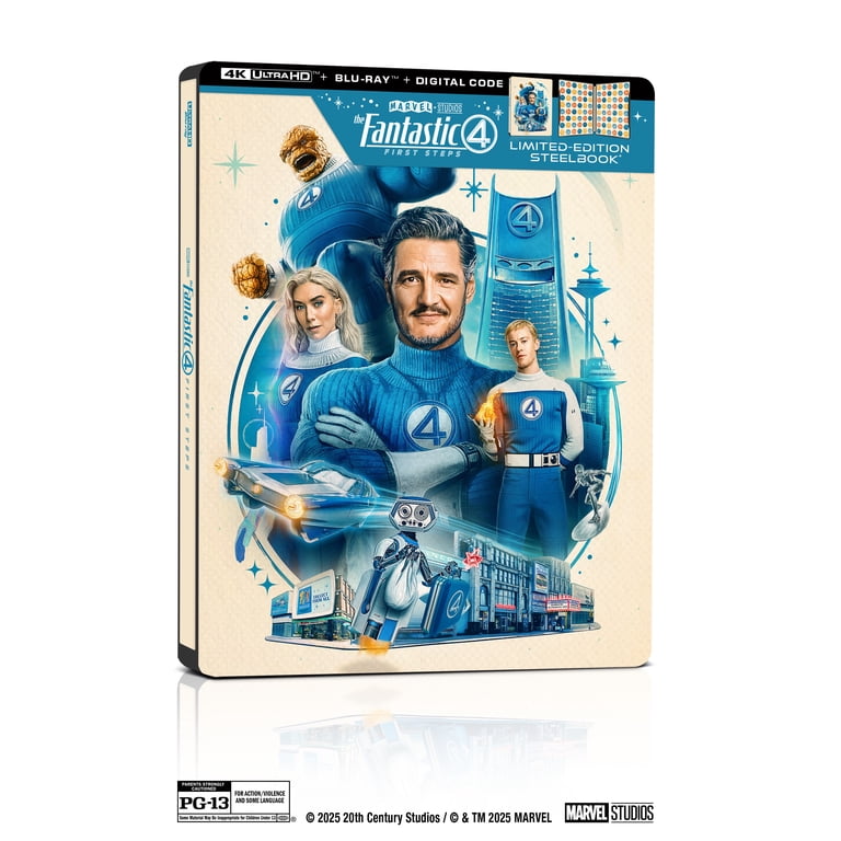 Marvel Studios, The Fantastic Four: First Steps Steelbook 4K Ultra