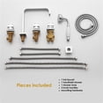 thumbnail image 2 of Vikran Triple Handle Deck-Mount Roman Tub Faucet in Chrome with Handshower, 2 of 11