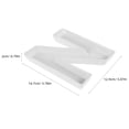 thumbnail image 3 of White Ceramic Plate with Letter for Snack Serving and Home Decor 7.87 x 7.87 Inches, 3 of 6